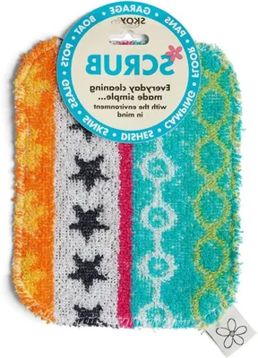 Productafbeelding van Huishoudelijke Schrobber - Vaatwasmachinebestendige Scrub - Keuken Schoonmaken - Herbruikbaar en Duurzaam - 12.7 x 15.24 cm - Assortiment