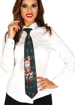Produktbild von Animierte Weihnachtskrawatte für Erwachsene bunt - Einheitsgröße