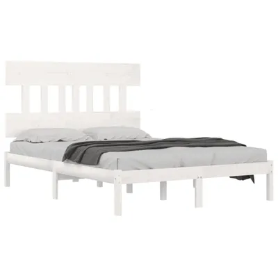 Produktbild von "SALE 2026"Massivholzbett - Bettrahmen - Bettgestell - Doppelbett - Weiß 140x200 cm - Polsterbett Klassische Betten DE2113930