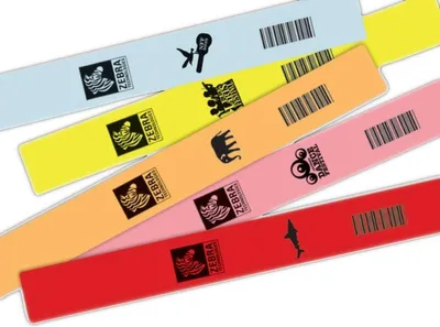Produktbild von Zebra Z-Band Fun - Pink - 25.4 x 254 mm 2100 Stck. (6 Rolle(n)
