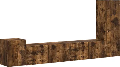 Immagine prodotto di vidaXL Set di 3 mobili TV in legno impiallacciato effetto noce affumicato