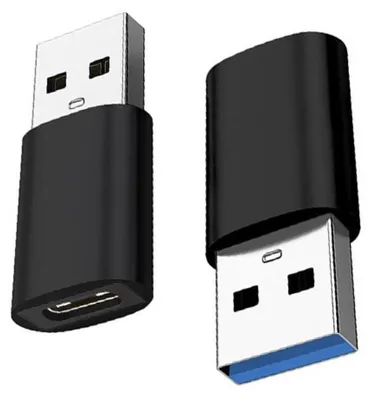 Produktbild von INF Type C auf USB 3.0 Adapter 4er Set ABS Alulegierung 3.2cmx1.5cm Reise Schwarz