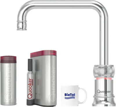 Produktbild von Quooker Wasserhahn Classic Nordic Square single tap verchromt glänzend PRO3 CUBE