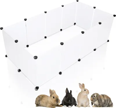 Obrázek produktu pro Jiubiaz klec pro malá zvířata venkovní ohrada 145x75x45cm DIY klec pro morčata ohrádka pro štěňata běh králíkárna