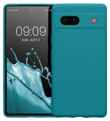 Produktbild von kwmobile Handyhülle für Google Pixel 7a Hülle - weiches Handy Silikon Case - Schutzhülle Cover - Petrol matt
