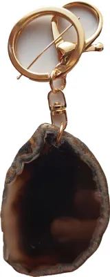 Produktbild von Prírodný achátový krištáľový prívesok na kľúče pre Ascendent alebo Slnko narodenia v STONEBOCK
