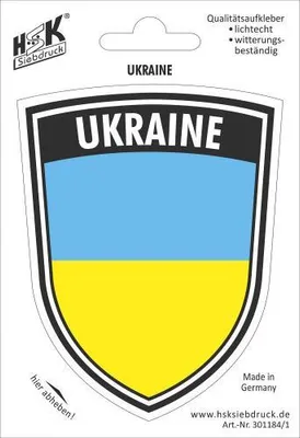 Produktbild von PVC Aufkleber - UKRAINE - 301184/1 - Gr. ca. 7,9 x 10 cm