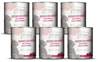 Produktbild von MjAMjAM - Premium Nassfutter für Katzen - kulinarischer Hirsch und Truthahn an f