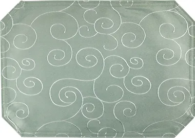 Produktbild von Tischset lindgrün 35x50 cm Struktur damast Ornamente Platzset bügelfrei Deckchen