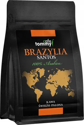 Produktbild von Kaffeebohnen aus Brasilien, Santos, 100 % Arabica, frisch geröstet, 250 g