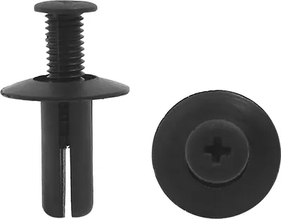 Produktbild von 100 Stück Befestigungsclips 8mm Kunststoff Nieten Befestigung Stoßfänger Pin Clip Schwarz