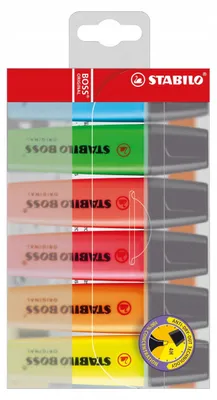 Produktbild von Textmarker - STABILO BOSS ORIGINAL - 6er Pack - mit 6 verschiedenen Farben