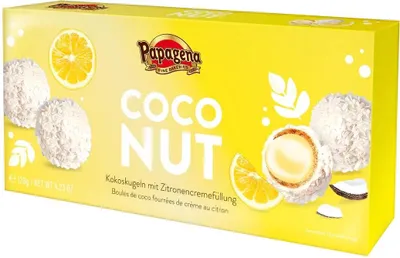 Produktbild von Papagena Kokosbällchen mit Zitronencreme 120 g