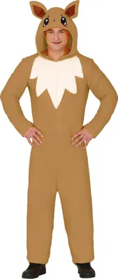 Produktbild von Tierfigur Karneval Kostüm Braun Ohr Kapuze Einteiler Lustige Verkleidung Fasching Abenteuer Kostüm, Größe: 52 - 54 (L) Farbe: Braun