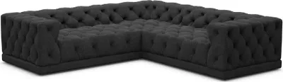 Produktbild von Strukturstoff Ecksofa Meliva Schwarz