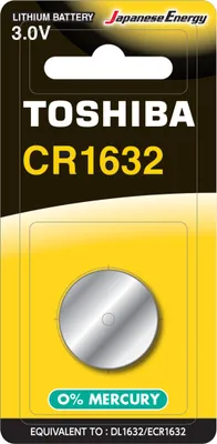 Zdjęcie produktu dla Bateria Specjalistyczna TOSHIBA Litowa CR 1632 3V Blister 1szt