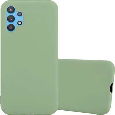 A light green phone case is shown from the back, with a second case placed diagonally behind it.