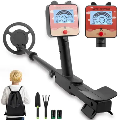 Image de Détecteur de métaux pour enfants - Écran LCD - Bobine de recherche étanche IP68 - Hauteur réglable - Pour les 5-12 ans - Prise UE 220 V