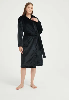 Produktbild von Damen Uni Bademantel Paulo Xs Schwarz