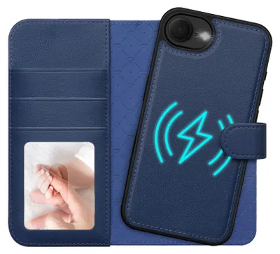 Immagine prodotto di Custodia magnetica 2in1 per iPhone 17e / iPhone 16e Protezione RFID, custodia magnetica rimovibile, compatibile con MagSafe, custodia antiurto con finestra per foto