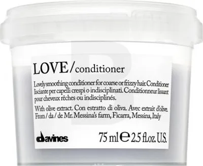 Immagine prodotto di Davines LOVE Balsamo Lisciante, per capelli ricci e crespi, ideale per capelli spessi, azione anti-crespo, idratante, dona luminosità, districa e liscia, formato 75 ml, ingredienti principali: Oliva, AQUA / WATER / EAU, CETEARYL ALCOHOL, GLYCERIN, BEHENTRIMONIUM CHLORIDE, CETYL ALCOHOL,...