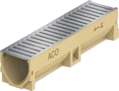 Produktbild von ACO Self® Euroline Entwässerungsrinne inkl. verzinktem Stegrost 0.5 m