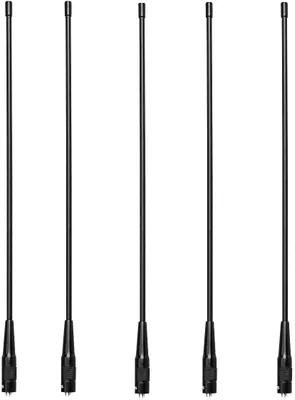 Produktbild von 5er Retevis RHD771 Walkie Talkie Antenne SMAF Elite-Antenne 15,4-Zoll-Dualband UHF/VHF Kompatibel mit Funkgerät Retevis RT7 RT5 RT5R Baofeng BF-888S UV-5R UV-5RA UV-5RB UV-5RC Radio Antenne