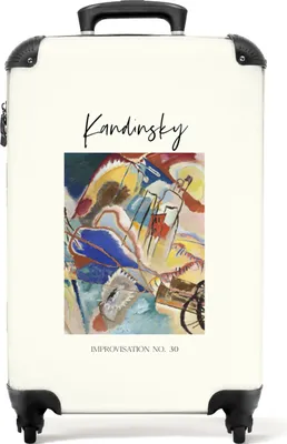 Produktbild von NoBoringSuitcases.com® Koffer Handgepäck Trolley Rollkoffer Kleine Reisekoffer mit 4 Rollen - Kunst - Kandinsky - Komposition - Farben - Alte Meister - Cabin Size < 55x40x23 cm & 55x40x20 cm - Fotokoffer - Kabinenkoffer - BoardgepäckHandgepäck Koffer 55x35x20 cm, 36L,