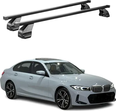 Produktbild von Menabo Dachträger für BMW 3er G20 2019-2025 / G80 Limo 2021-25 75kg Schwarz 2tlg