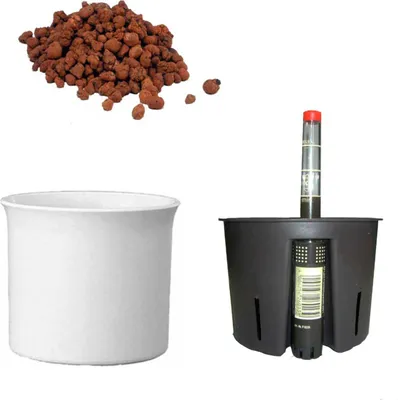 Produktbild von Set4 Blumentopf Atlas 22/19 weiss Ø 24.5cm H 20.0cm +KT+WA+BT