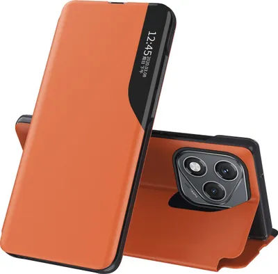 Produktbild von Hülle für Honor 400 Lite, Smart View Fenster Flip Stand Cover Kunstleder Schutzhülle Orange