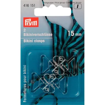 Produktbild von Prym Bikiniverschluss transparent 15 mm 2 Stück   