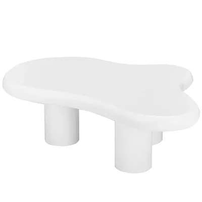 Produktbild von Kreativer Couchtisch, 97x67x32cm,Unregelmäßiger Couchtisch in Wolkenform,MDF mit Filzunterlagen,lackierte Oberfläche