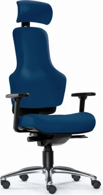 Produktbild von SITWELL STEIFENSAND Ortholetic Balance Bürostuhl Hartbodenrollen Blau