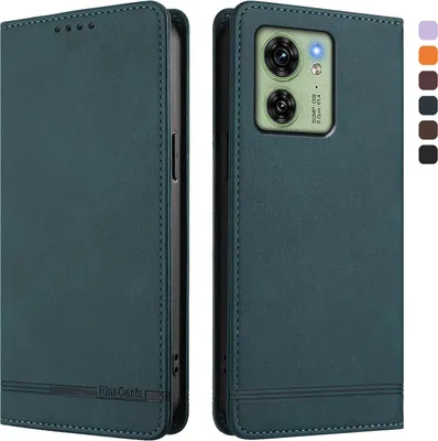 Image de Etui pour Motorola Edge 40, étui rétro en cuirPolyuréthaneavec support et fentes pour cartes vertes