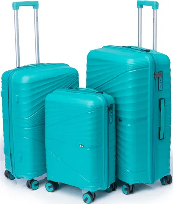 Produktbild von Xonic® Hartschalenkoffer Set für Set - Bruchsicherer Rollkoffer Polypropylen mit 360° Doppelrollen & TSA-Schloss - Reisekoffer Seegrün
