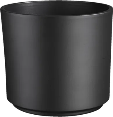 Produktbild von Dehner Übertopf Nele, Ø 29 cm, Höhe 24 cm, Keramik, dunkelgrau