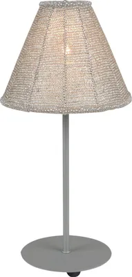 Produktbild von Näve Leuchten Glasperlentischleuchte "BASAR" Glasperlentischleuchte "BASAR" Tischleuchten - Glasperlentischleuchte "BASAR", Tischlampe aus Metall und Glas in silber, 38 cm hoch, Ø 18 cm, E14-Fassung