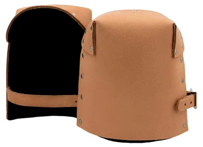 Produktbild von Leder-Knieschoner aus robustem Material, hellbraun