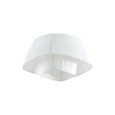 Zdjęcie produktu dla Lampa sufitowa Lindby Eryndor, biała, tekstylna, Ø 47 cm, E27