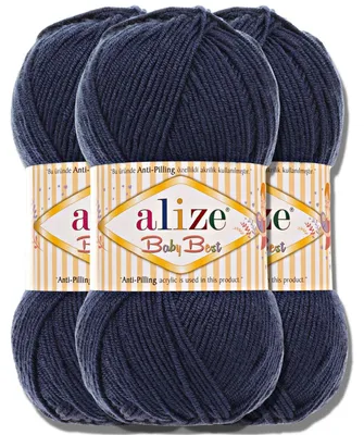 Produktbild von Alize 3x 100g Baby Best Wolle, Antipilling, Uni, Häkeln, Stricken (58)