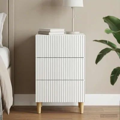 Immagine prodotto di Comodino con cassetti vidaXL, bianco, 43 x 41 x 66,5 cm, materiale a base di legno