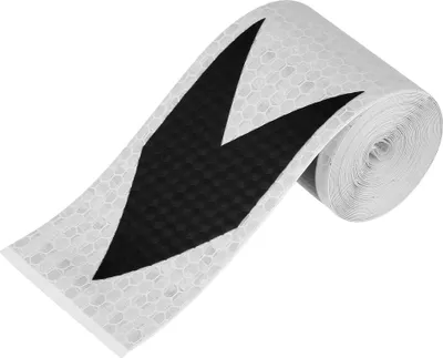 Produktbild von 1Stk.Reflektierend Sicherheitsband Selbstklebend PVC Markierungszeichen Schwarz Weiß