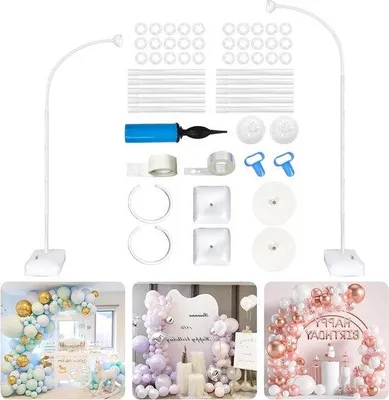 Obrázok produktu pre Svadobný balónový dáždnik 2,2 m, biely, na svadbu, narodeniny, dekoráciu na párty
