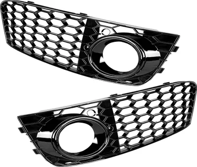 Productafbeelding van Mistlampbeschermers, lampenframes, rooster, geschikt voor Audi A4 B8 2009–2011 (zwart).