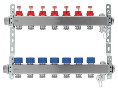 Produktbild von REHAU Verteiler HKV-D AG V2A, 7 Kreise, 1 Stk.