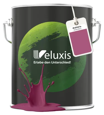 Produktbild von Wandfarbe Rosa Altrosa Matt Innenfarbe – Deckkraft Klasse 1, VOC-frei, Ohne Grundierung, Tropfarm – Wohnzimmer & Schlafzimmer –  5L – Veluxis (Muted Berry)