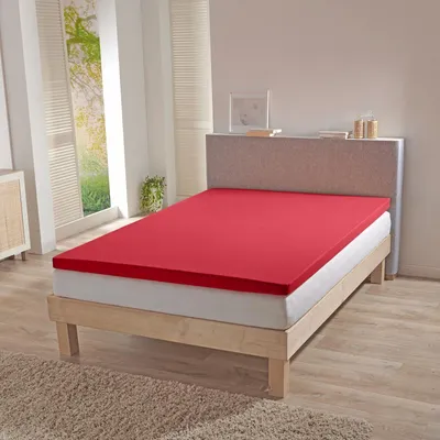 Produktbild von Bettwaren-Shop Jersey-Elasthan Topper Spannbettlaken Multi-Stretch 90x190 - 100x220 cm weinrot