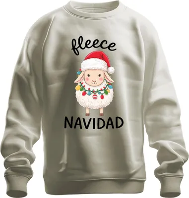 Zdjęcie produktu dla polar NAVIDAD urocza owieczka świąteczne światełka mikołaj bluza uni , natura, 3XL