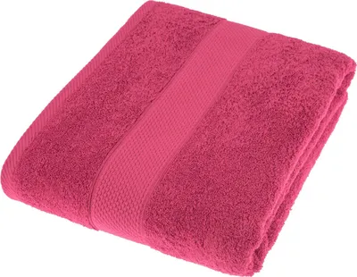 Obrázek produktu pro HOMESCAPES Plážová osuška z froté 100% bavlny do sauny 100x180cm - Raspberry Pink